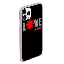 Чехол iPhone 11 Pro матовый Love RHCP Red Hot Chili Peppers, цвет: 3D-розовый — фото 2