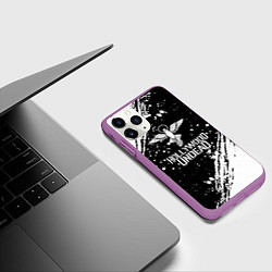 Чехол iPhone 11 Pro матовый Hollywood undead, цвет: 3D-фиолетовый — фото 2