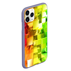 Чехол iPhone 11 Pro матовый Геометрический паттерн 3D Neon, цвет: 3D-серый — фото 2