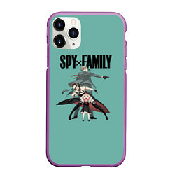 Чехол iPhone 11 Pro матовый Spy x Family, цвет: 3D-фиолетовый