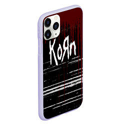 Чехол iPhone 11 Pro матовый KoЯn Корн потеки, цвет: 3D-светло-сиреневый — фото 2