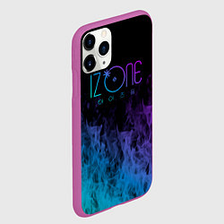 Чехол iPhone 11 Pro матовый Izone neon огонь, цвет: 3D-фиолетовый — фото 2