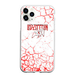 Чехол iPhone 11 Pro матовый Led zeppelin Трещины