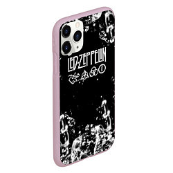 Чехол iPhone 11 Pro матовый LED ZEPPELIN texture вода, цвет: 3D-розовый — фото 2