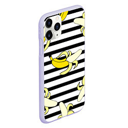 Чехол iPhone 11 Pro матовый Banana pattern Summer, цвет: 3D-светло-сиреневый — фото 2