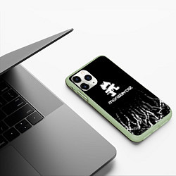 Чехол iPhone 11 Pro матовый Monstercat, цвет: 3D-салатовый — фото 2