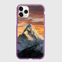 Чехол iPhone 11 Pro матовый Та самая Джомолунгма Сагарматха Everest, цвет: 3D-фиолетовый