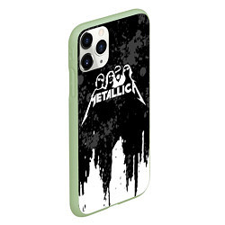 Чехол iPhone 11 Pro матовый Metallica музыканты, цвет: 3D-салатовый — фото 2