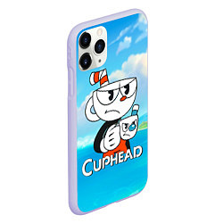 Чехол iPhone 11 Pro матовый Cuphead сердитая чашечка, цвет: 3D-светло-сиреневый — фото 2