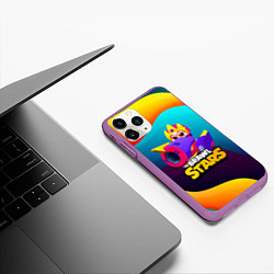 Чехол iPhone 11 Pro матовый BrawlStars Bonny, цвет: 3D-фиолетовый — фото 2