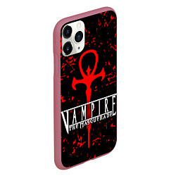 Чехол iPhone 11 Pro матовый Vampire The Masquerade Bloodlines, цвет: 3D-малиновый — фото 2