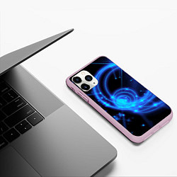 Чехол iPhone 11 Pro матовый Неоновый космос Neon space, цвет: 3D-розовый — фото 2