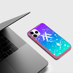 Чехол iPhone 11 Pro матовый Monsta x, цвет: 3D-малиновый — фото 2