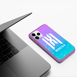 Чехол iPhone 11 Pro матовый Monsta x neon, цвет: 3D-фиолетовый — фото 2