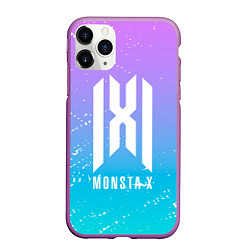 Чехол iPhone 11 Pro матовый Monsta x neon, цвет: 3D-фиолетовый