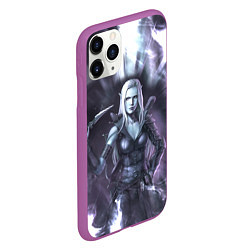 Чехол iPhone 11 Pro матовый Vampire Bloodhunt спина, цвет: 3D-фиолетовый — фото 2