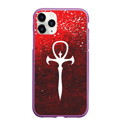 Чехол iPhone 11 Pro матовый The Masquerade Bloodhunt Emblem, цвет: 3D-фиолетовый