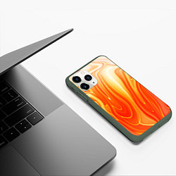 Чехол iPhone 11 Pro матовый Карамельная нуга Гранж, цвет: 3D-темно-зеленый — фото 2