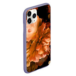 Чехол iPhone 11 Pro матовый Цветы Пионы, цвет: 3D-серый — фото 2