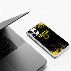 Чехол iPhone 11 Pro матовый Nirvana молнии, цвет: 3D-белый — фото 2