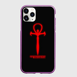 Чехол iPhone 11 Pro матовый Vampire: The Masquerade - Bloodhunt Logo Лого, цвет: 3D-фиолетовый
