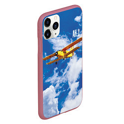 Чехол iPhone 11 Pro матовый Гражданский самолет Ан-2, цвет: 3D-малиновый — фото 2