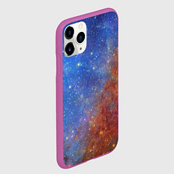 Чехол iPhone 11 Pro матовый Яркая вселенная, цвет: 3D-фиолетовый — фото 2