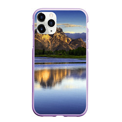 Чехол iPhone 11 Pro матовый Горы mountains, цвет: 3D-сиреневый