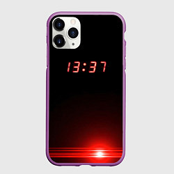 Чехол iPhone 11 Pro матовый 1337 Elite, цвет: 3D-фиолетовый
