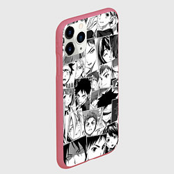 Чехол iPhone 11 Pro матовый Повар боец Сома pattern, цвет: 3D-малиновый — фото 2