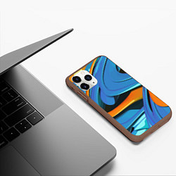 Чехол iPhone 11 Pro матовый Abstraction Fashion 2037, цвет: 3D-коричневый — фото 2