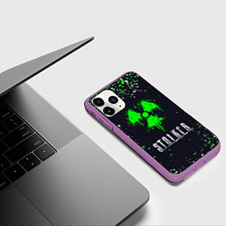 Чехол iPhone 11 Pro матовый Stalker сталкер брызги, цвет: 3D-фиолетовый — фото 2