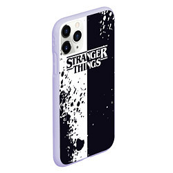 Чехол iPhone 11 Pro матовый STRANGER THINGS ОЧЕНЬ СТРАННЫЕ ДЕЛА ДВА ЦВЕТА, цвет: 3D-светло-сиреневый — фото 2