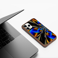 Чехол iPhone 11 Pro матовый Neon vanguard pattern Fashion 2023, цвет: 3D-коричневый — фото 2