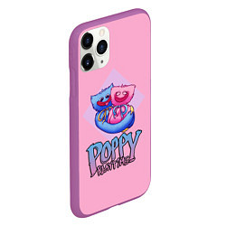 Чехол iPhone 11 Pro матовый POPPY PLAYTIME - KISSY MISSY AND HAGGY WAGGY, цвет: 3D-фиолетовый — фото 2
