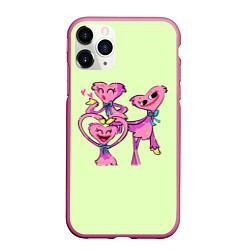 Чехол iPhone 11 Pro матовый POPPY PLAYTIME - KISSY MISSY - МИЛАЯ КИССИ МИССИ, цвет: 3D-малиновый