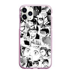 Чехол iPhone 11 Pro матовый Durarara pattern, цвет: 3D-розовый