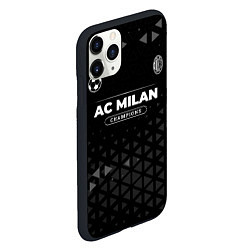 Чехол iPhone 11 Pro матовый AC Milan Форма Champions, цвет: 3D-черный — фото 2
