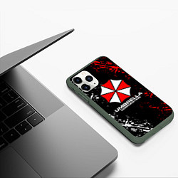 Чехол iPhone 11 Pro матовый Umbrella Corporation Resident Evil, цвет: 3D-темно-зеленый — фото 2