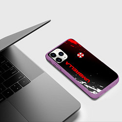 Чехол iPhone 11 Pro матовый Resident evil амбрелла, цвет: 3D-фиолетовый — фото 2