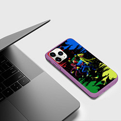Чехол iPhone 11 Pro матовый POPPY PLAYTIME HAGGY WAGGY Mini Huggies, цвет: 3D-фиолетовый — фото 2