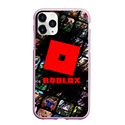 Чехол iPhone 11 Pro матовый ROBLOX СЮЖЕТЫ И ЛОГОТИП, цвет: 3D-розовый