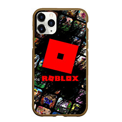 Чехол iPhone 11 Pro матовый ROBLOX СЮЖЕТЫ И ЛОГОТИП, цвет: 3D-коричневый