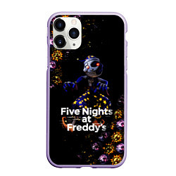 Чехол iPhone 11 Pro матовый Five Nights at Freddys Луна паттерн, цвет: 3D-светло-сиреневый