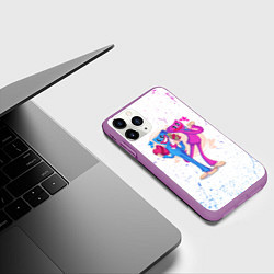 Чехол iPhone 11 Pro матовый Влюбленные Хагги Вагги и Кисси Мисси, цвет: 3D-фиолетовый — фото 2