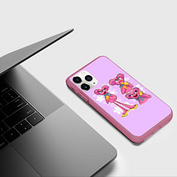 Чехол iPhone 11 Pro матовый РАЗНАЯ КИССИ МИССИ KISSY MISSY, цвет: 3D-малиновый — фото 2