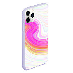 Чехол iPhone 11 Pro матовый Abstract gradient lines, цвет: 3D-светло-сиреневый — фото 2