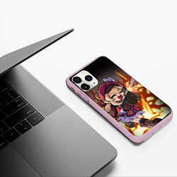 Чехол iPhone 11 Pro матовый ДОСУГ КЛИ KLEE ГЕНШИН, цвет: 3D-розовый — фото 2