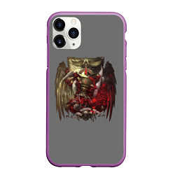 Чехол iPhone 11 Pro матовый Blood Angels symbol, цвет: 3D-фиолетовый