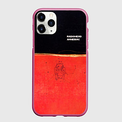 Чехол iPhone 11 Pro матовый Radiohead - Amnesiac, цвет: 3D-малиновый